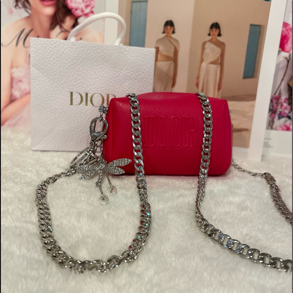 Dior Red Small Crossbody bag with FREE Small Gift Bag !!